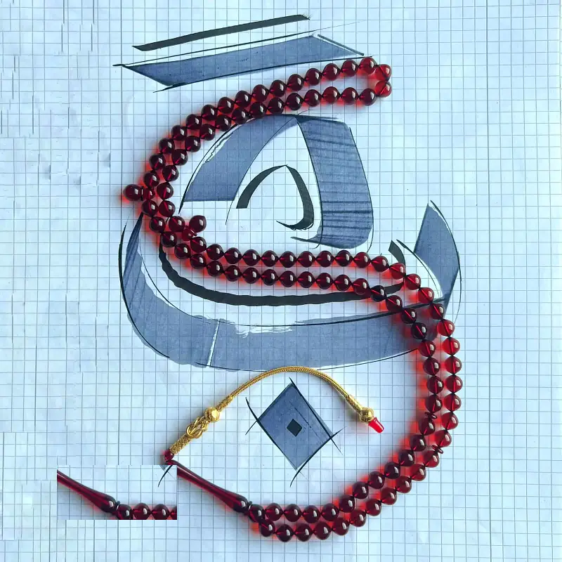 Kareli kâğıtta kırmızı